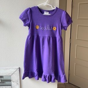 Purple 4T girls LSU dres